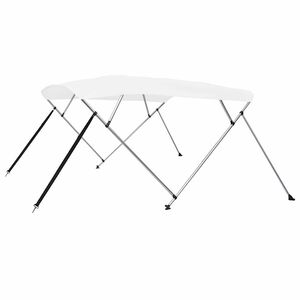 vidaXL 4-kaarinen bimini-kate valkoinen 243x180x137 cm