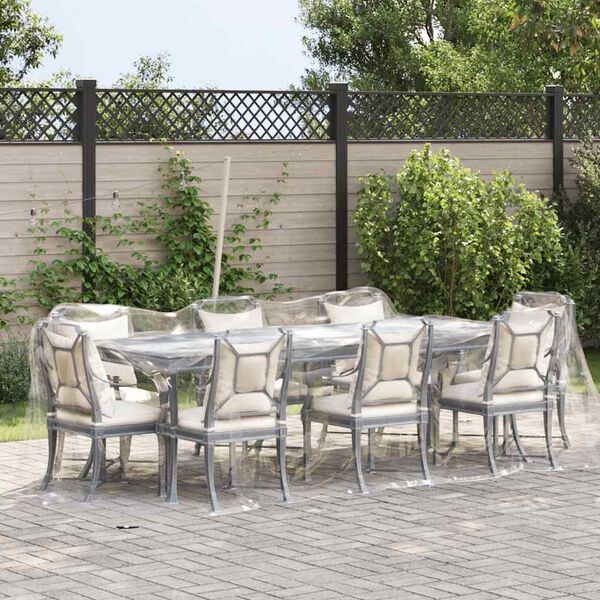 vidaXL kirkas suojapeite silmukoilla 2x5 m PVC