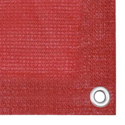 vidaXL Parvekkeen suoja punainen 90x500 cm HDPE