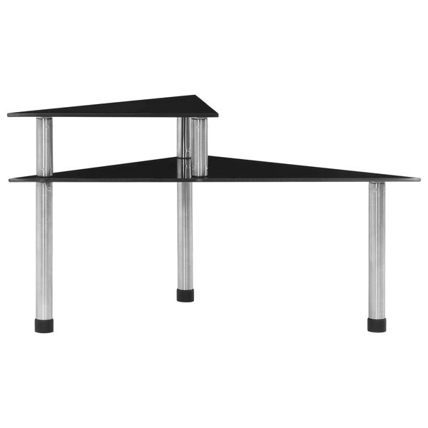 vidaXL Keitti&ouml;hylly musta 49,5x35x26 cm karkaistu lasi