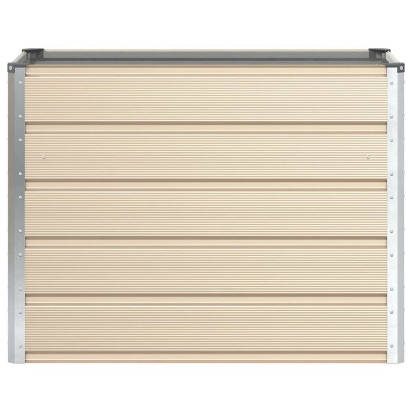 vidaXL Kukkalaatikko Ivoori 480 x 50 x 45 cm Galvanoitu ter&auml;s