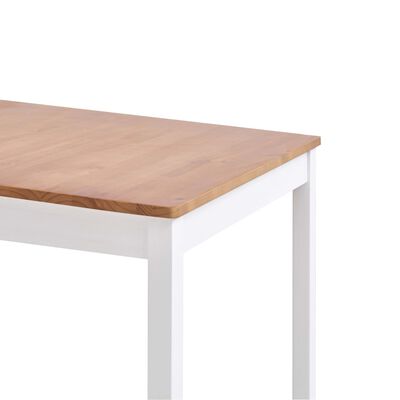 vidaXL Ruokapöytä valkoinen ja ruskea 180x90x73 cm mänty