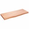 vidaXL P&ouml;yt&auml;levy vaaleanruskea 100x40x(2-6) cm k&auml;sitelty t&auml;ystammi