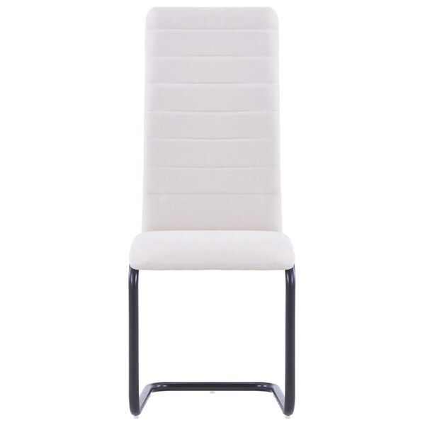 vidaXL Ruokatuolit takajalattomat 2 kpl kerma kangas