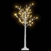 vidaXL Joulukuusi 128 LED 1,2 m l&auml;mmin valkoinen paju ulos/sis&auml;lle