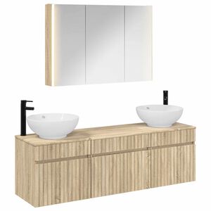 vidaXL Kylpyhuoneen kaappisetti 4 pcs Sonoma-tammi