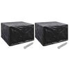 vidaXL Puutarhakalusteiden suojat 2 kpl 8 purjerengasta 135x135x90 cm