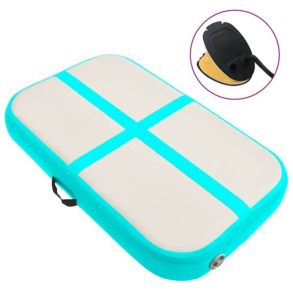 vidaXL T&auml;ytett&auml;v&auml; voimistelumatto pumpulla 60x100x20 cm PVC vihre&auml;