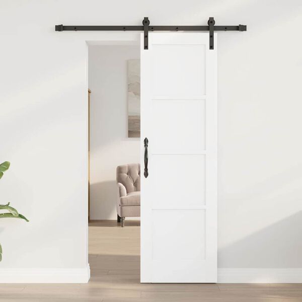 vidaXL Liukuovi Valkoinen 61 x 198,5 cm Massiivinen m&auml;nty