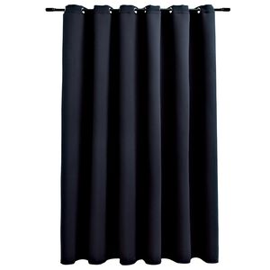 vidaXL Pimennysverho metallirenkailla musta 290x245 cm