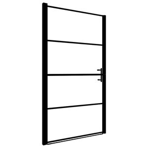 vidaXL Suihkuovi karkaistu huurrelasi 81x195 cm musta