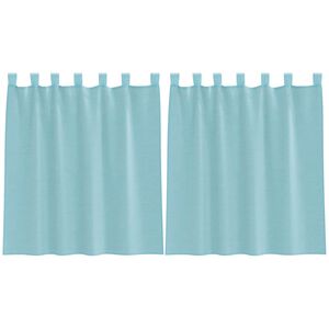 vidaXL Voile-verhot lenkeill&auml; 2 kpl turkoosi 140x140 cm