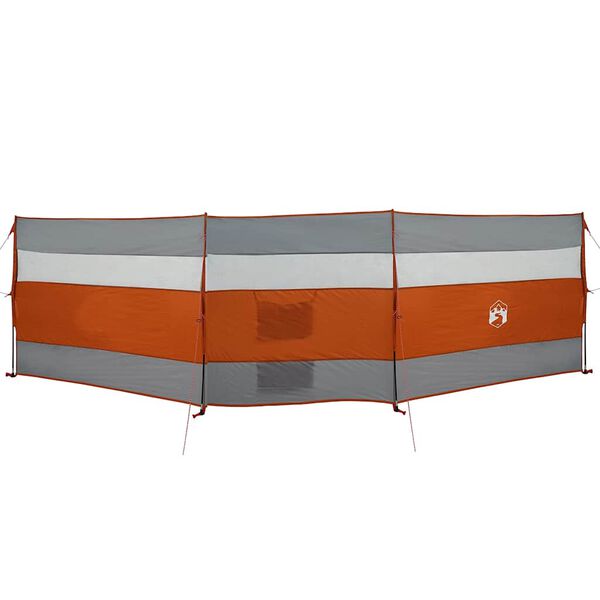 vidaXL Camping Windbreak Harmaa ja oranssi 508x130 cm Vedenpitävä