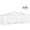 vidaXL Kaarevat kivikorit 18 kpl 200x50x60/80 cm galvanoitu rauta