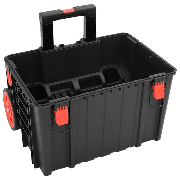 vidaXL Kannettava Flight Case Musta 56,5x45,5x48 cm PP