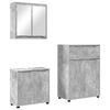 vidaXL Kylpyhuonekalustesetti 3 kpl Betoni Harmaa 72,5 x 36,5 x 100 cm