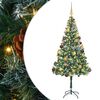 vidaXL Tekojoulukuusi 300 LED-valoilla Vihre&auml; 180 cm PVC ja ter&auml;s