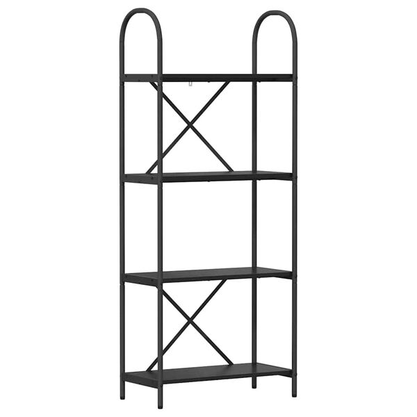 vidaXL Kirjahylly Musta tammi. 60 x 30 x 146 cm Tekninen puu