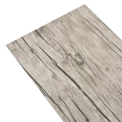vidaXL PVC lattialankku ei-itsekiinnittyvä 5,26m² 2mm laveerattu tammi