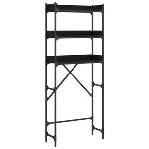 vidaXL Pesukonehyllykk&ouml; musta 67x25x163 cm tekninen puu
