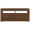 vidaXL TV-taso LED-valoilla ruskea tammi 90x35x40 cm