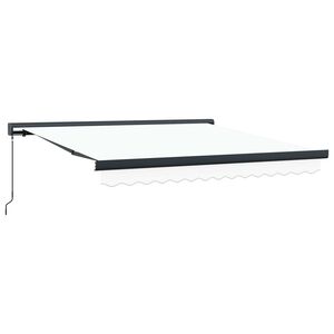 vidaXL Vedett&auml;v&auml; markiisi valkoinen 300 x 250 cm Kangas ja Alumiini