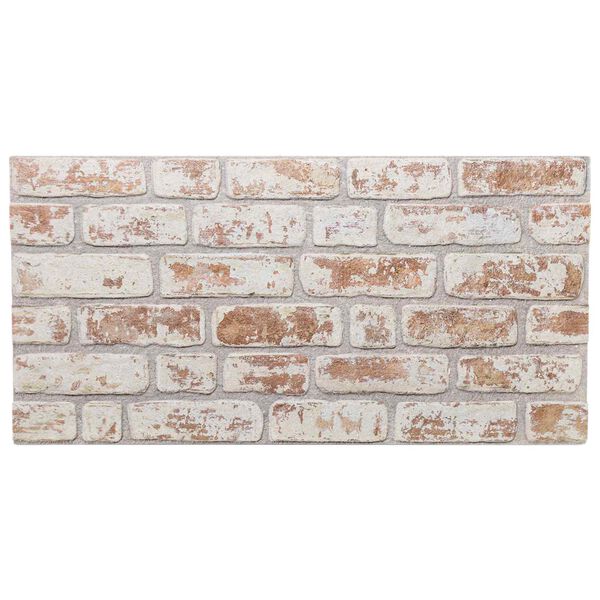 vidaXL Sein&auml;paneelit 10 pcs Punainen ja valkoinen 100 x 50 cm