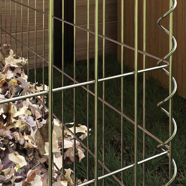 vidaXL Kompostori Harmaa Teräs