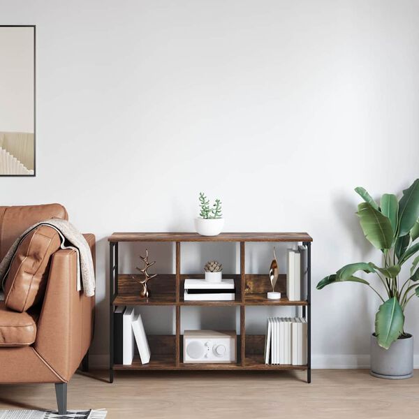 vidaXL Kirjahylly Savup&auml;hkin&auml; 102 x 32 x 72,5 cm Tekninen puu