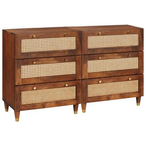 vidaXL Sivup&ouml;yt&auml;sarja 2 kpl 60 x 33,5 x 75 cm Kiinte&auml; mango puu Ruskea