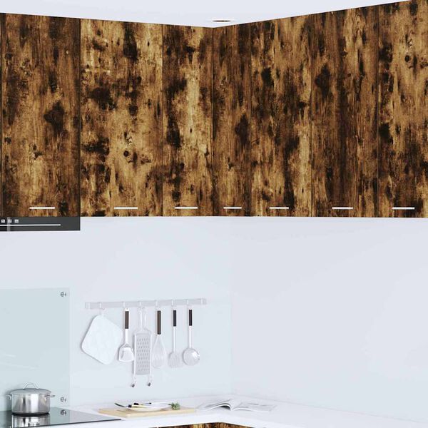 vidaXL Henkarikaappi Savustettu tammi ja valkoinen 57 x 57 x 80 cm