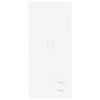 vidaXL Vaatekaappi valkoinen 80x52x180 cm tekninen puu
