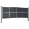 vidaXL Puutarhan portti ter&auml;s 350x125 cm antrasiitti