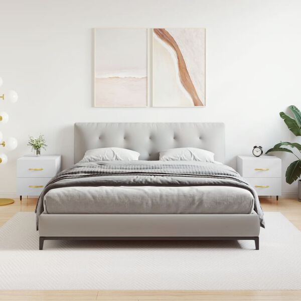 vidaXL Y&ouml;p&ouml;yd&auml;t 2 kpl valkoinen 40x35x47,5 cm tekninen puu