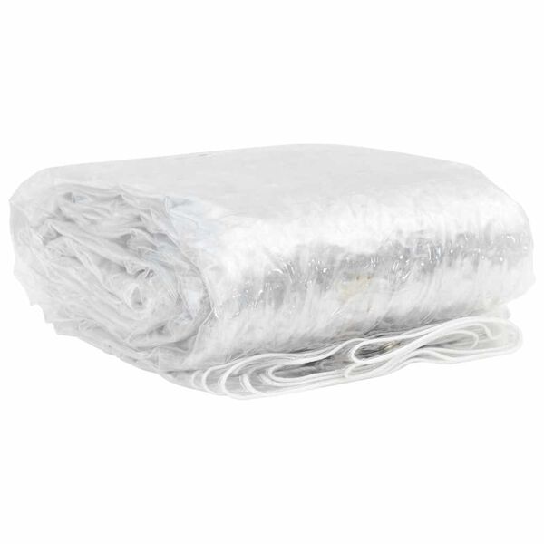 vidaXL kirkas suojapeite silmukoilla 4x12 m PVC