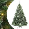 vidaXL Tekojoulukuusi 300 LED-valoilla Vihre&auml; 210 cm PE ja PVC