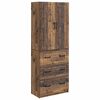 vidaXL Kaappisarja 2 pcs Vanha puu 66 x 34,5 x 87 cm Tekninen puu