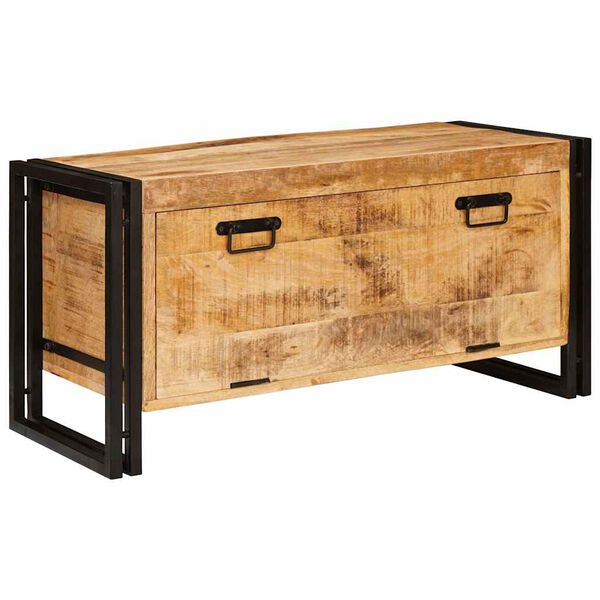 vidaXL Kenk&auml;kaappi ovella Ruskea 90 x 38 x 45 cm Kiinte&auml; mango puu