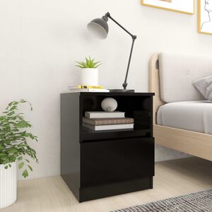vidaXL Y&ouml;p&ouml;yd&auml;t 2 kpl musta 40x40x50 cm tekninen puu