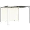 vidaXL Pergola s&auml;&auml;dett&auml;v&auml;ll&auml; katolla kermanvalkoinen 3x3 m ter&auml;s