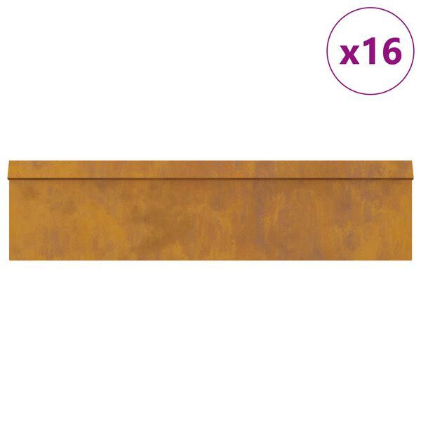 vidaXL Etana-aidat 20 pcs Ruosteinen Kulunut Ter&auml;s