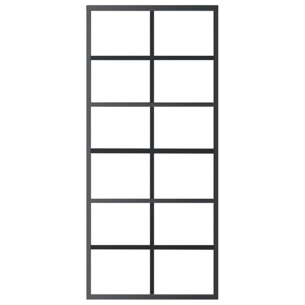 vidaXL Liukuovi ESG-lasi ja alumiini 90x205 cm musta