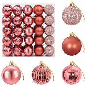 vidaXL Joulupallosetti 75 kpl Pinkki ja roosa 6 cm Polystyreeni