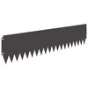 vidaXL Nurmireunus 20 pcs 103 x 25 cm Ter&auml;s Musta