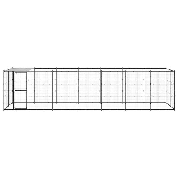 vidaXL Koiran ulkoh&auml;kki katolla ter&auml;s 16,94 m&sup2;