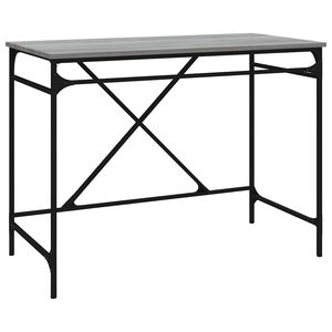 vidaXL Ty&ouml;p&ouml;yt&auml; harmaa Sonoma 100x50x75 cm tekninen puu ja rauta