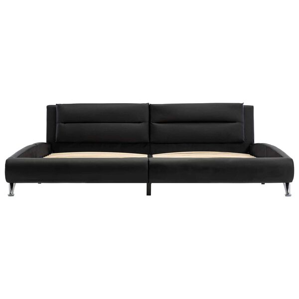 vidaXL S&auml;ngyn runko p&auml;&auml;tyll&auml; Musta 160 x 200 cm Nahkavaatetus