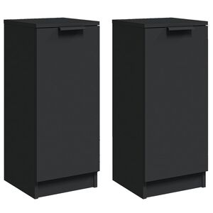 vidaXL Senkit 2 kpl musta 30x30x70 cm tekninen puu