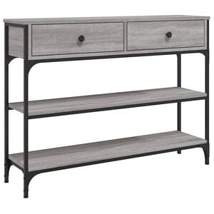 vidaXL Konsolip&ouml;yt&auml; harmaa Sonoma 100x25x75 cm tekninen puu