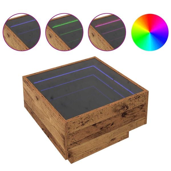 vidaXL Sohvap&ouml;yt&auml; Vanha puu 50 x 50 x 30 cm Tekninen puu